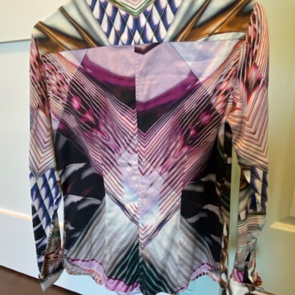 ETERNA Premium Ladies' blouse sz 38 EU sz US S 100% cotton multicolour retro - Picture 10 of 16